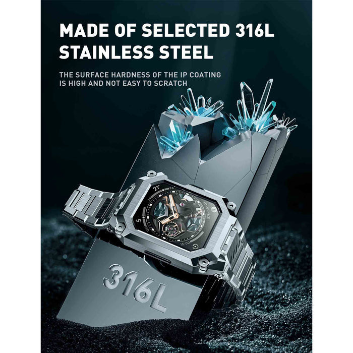 UB Steel Stainless Steel Apple Watchband - Silver