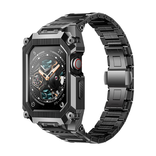 UB Steel Stainless Steel Apple Watchband-Black