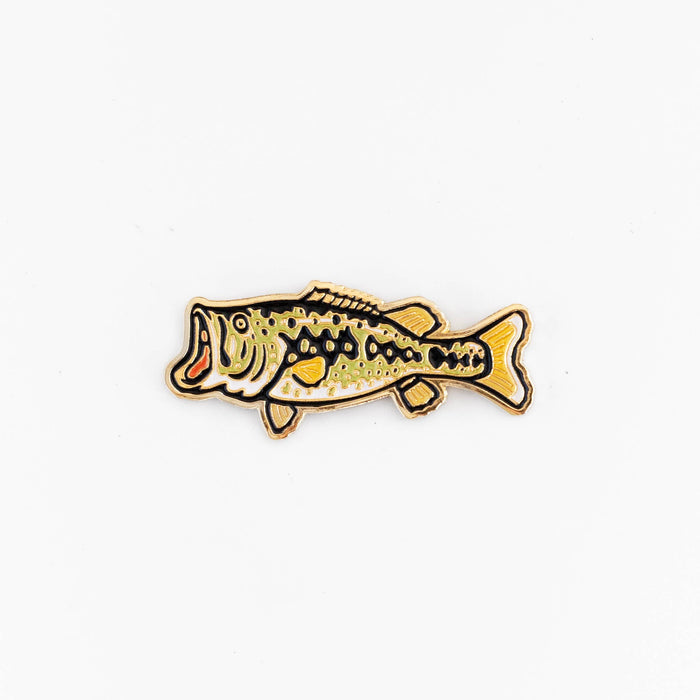 Union Made Largemouth Bass Enamel Pin - Metallic Gold