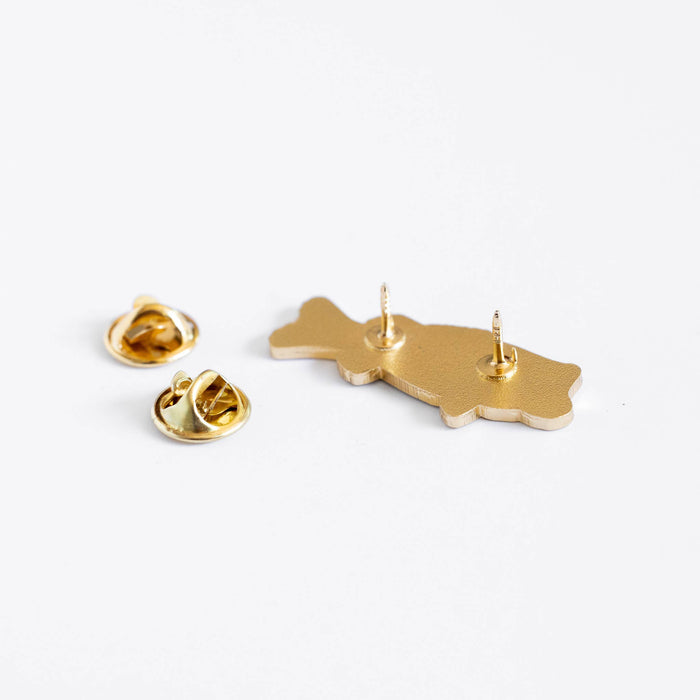 Union Made Largemouth Bass Enamel Pin - Metallic Gold