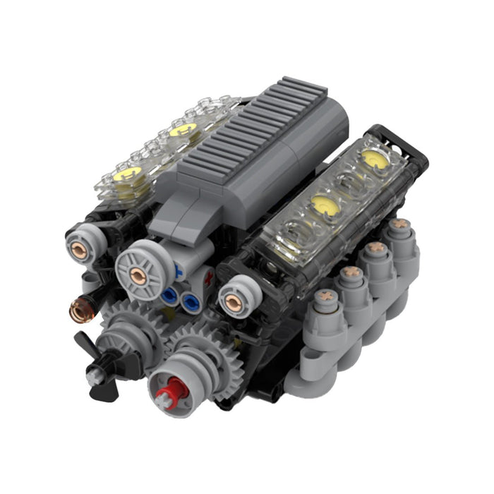 V8 - Motor mit Gearbox Tech Engine Klemmbausteine - LesDiy - Klemmbausteine