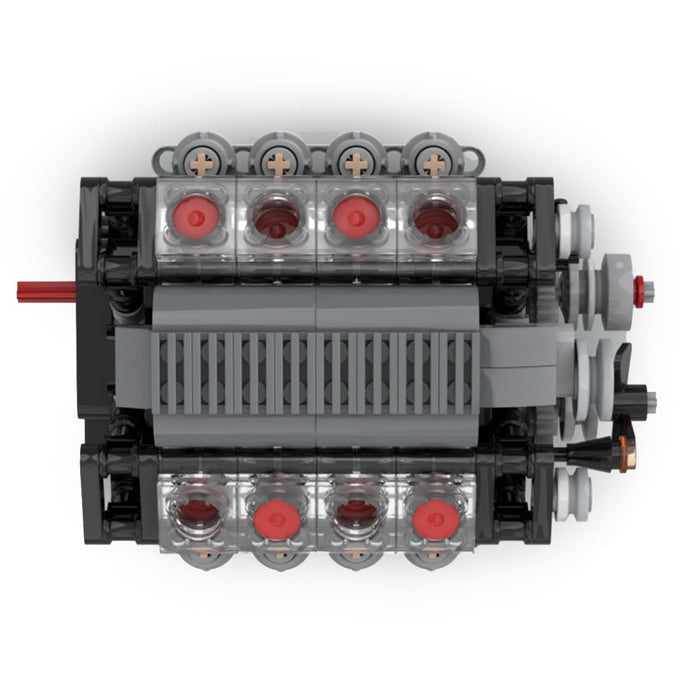V8 - Motor mit Gearbox Tech Engine Klemmbausteine - LesDiy - Klemmbausteine