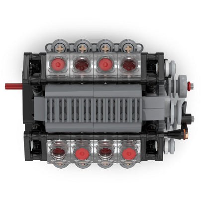 V8 - Motor mit Gearbox Tech Engine Klemmbausteine - LesDiy - Klemmbausteine