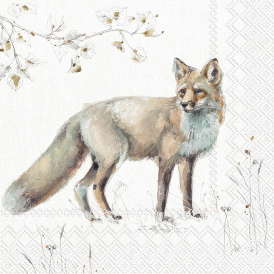 Woodland Fox, Cocktail Napkin