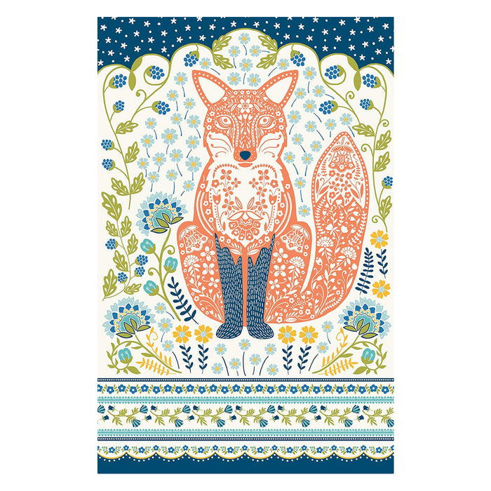 Woodland Fox Cotton Tea Towel
