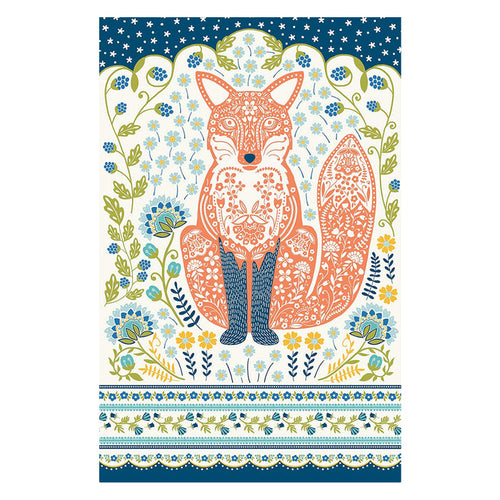 Woodland Fox Cotton Tea Towel