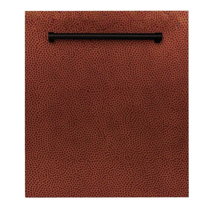 ZLINE 24 in. Dishwasher Panel with Traditional Handle (DP-H-24) Hand Hammered Copper