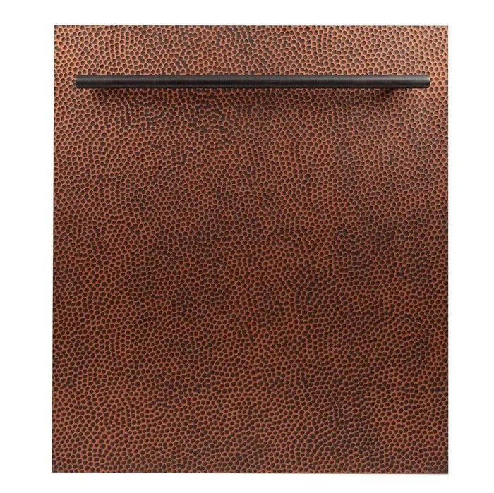 ZLINE 24 in. Dishwasher Panel with Modern Handle (DP-24) Hand Hammered Copper