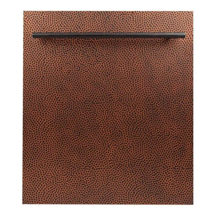 ZLINE 24 in. Dishwasher Panel with Modern Handle (DP-24) Hand Hammered Copper
