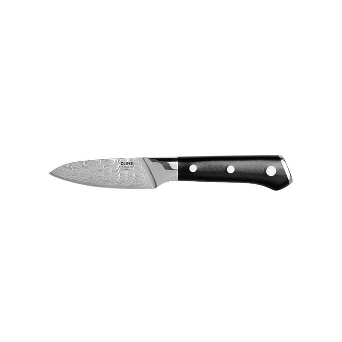ZLINE 3-Piece Professional Damascus Steel Kitchen Knife Set (KSETT-JD-3) 3.5-inch Paring Knife