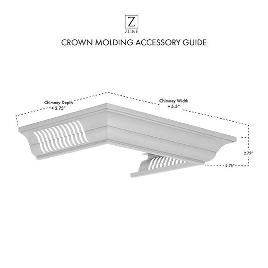 ZLINE Crown Molding in Stainless Steel with Built-in Bluetooth Speakers (CM6-BT-KF1/KF2) main image.