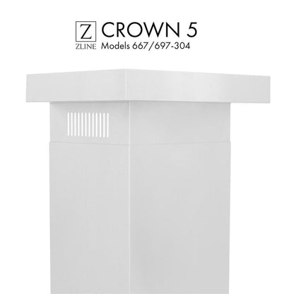 ZLINE Crown Molding Profile 5 for Wall Mount Range Hood (CM5-667/697-304) main image.