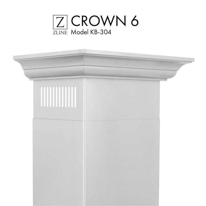 ZLINE Crown Molding Profile 6 for Wall Mount Range Hood (CM6-KB-304) main image.