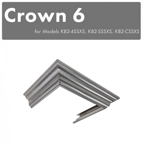 ZLINE Satin Stainless Steel Crown Molding Profile 6 for Wall Mount Range Hoods (CM6-KB-S304) main image.
